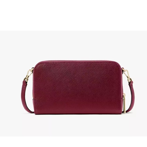 New Kate Spade Staci Dual Zip Around Crossbody Blackberry Preserves - Picture 5 of 5